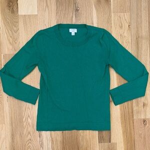 J. Crew Emerald Green Long Sleeve Top